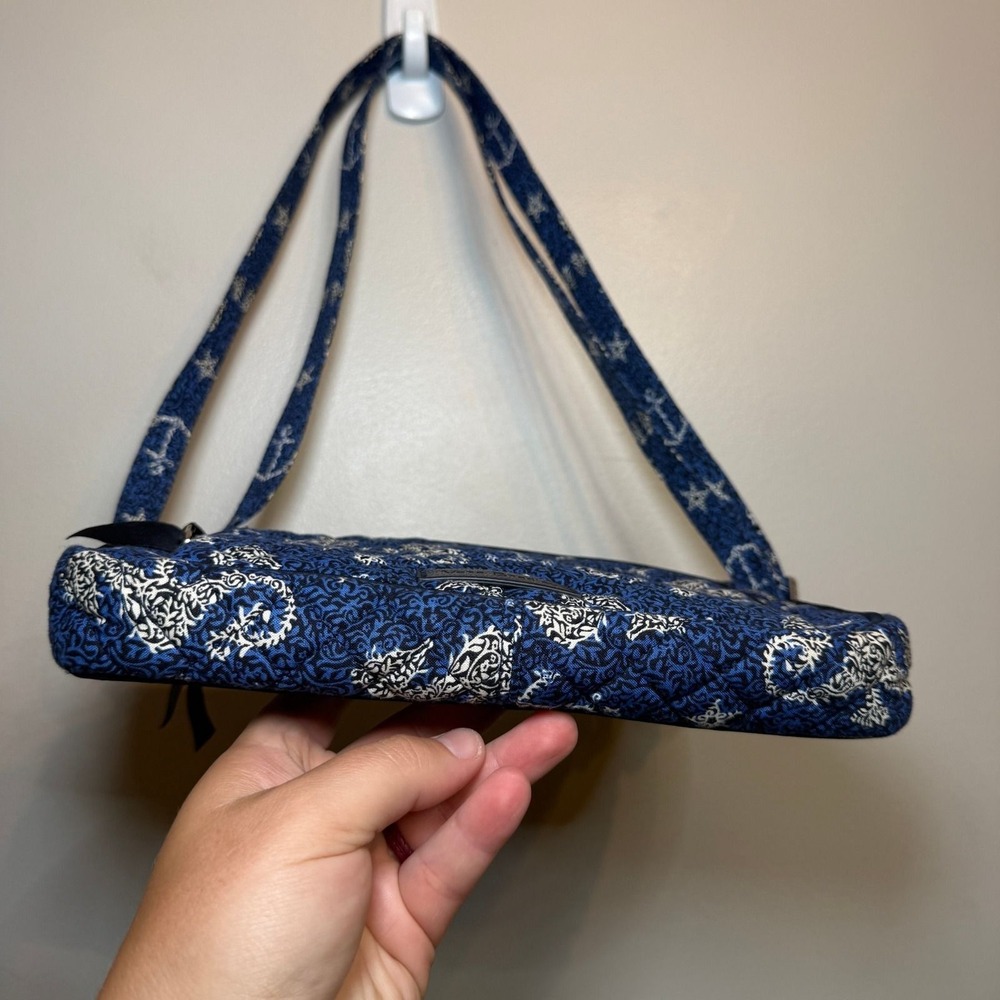 Vera Bradley Seahorse of Course Little Hipster Quilted Crossbody Bag Purse Navy - Picture 4 of 8